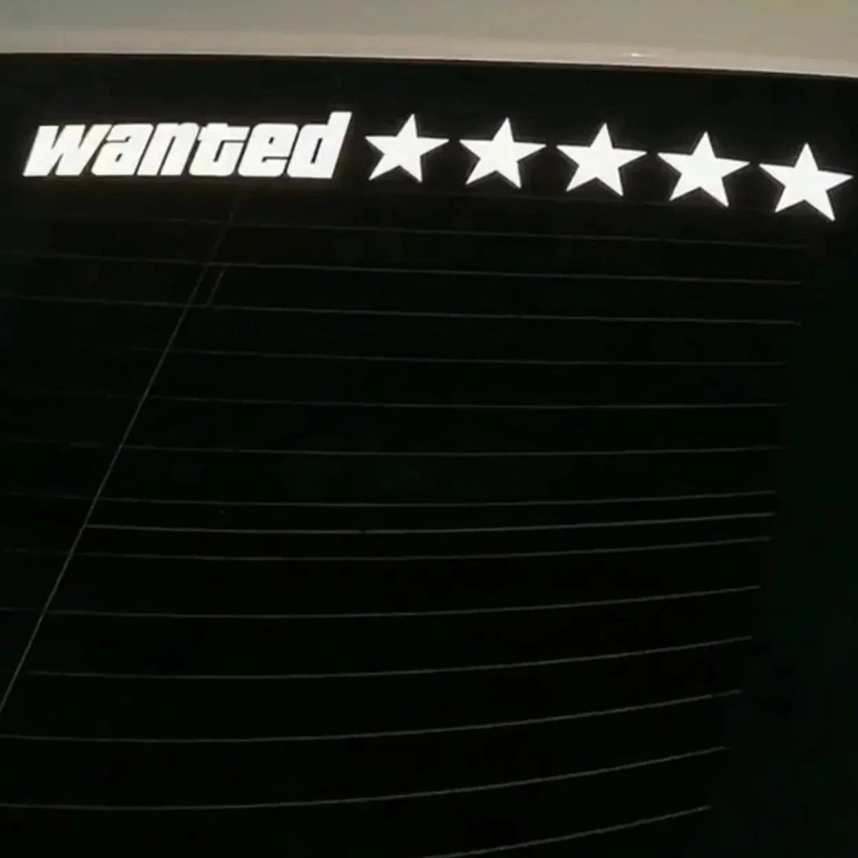 ( BUY 1 & GET 1 FREE ) 5 Stars Wanted 3D LED Sticker